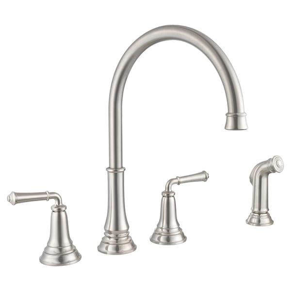 Delancey 2-Handle High-Arc Kitchen Faucet, Stainless Steel